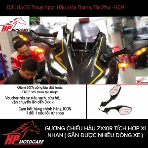 GƯƠNG CHIẾU HẬU ZX10R TÍCH HỢP XI NHAN ( GẮN ĐƯỢC NHIỀU DÒNG XE )