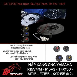 NẮP XĂNG CNC YAMAHA R15V4/M - R15V3 - TFX150 - MT15 - FZ155 - XSR155 (K2)