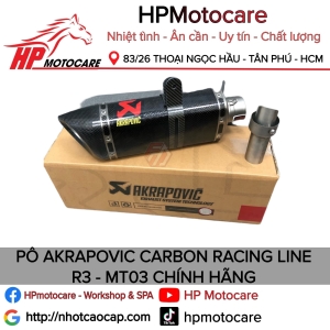 PÔ AKRAPOVIC CARBON RACING LINE R3 - MT03 CHÍNH HÃNG