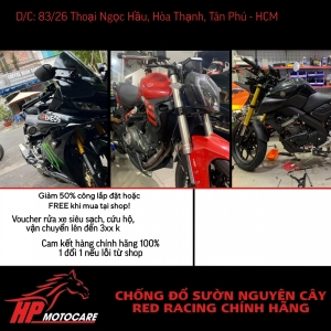 CHỐNG ĐỖ SƯỜN NGUYÊN CÂY RED RACING CHÍNH HÃNG (LẮP ĐƯỢC NHIỀU DÒNG XE)