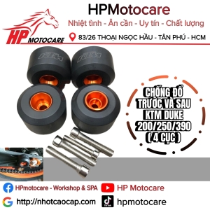 CHỐNG ĐỔ TRƯỚC VÀ SAU KTM DUKE 200/250/390 ( 4 CỤC )