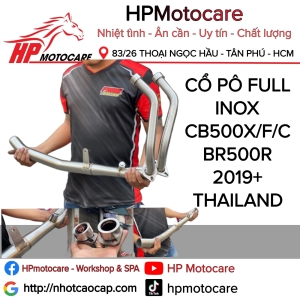 CỔ PÔ FULL INOX CB500X/F/CBR500R 2019+ THAILAND=