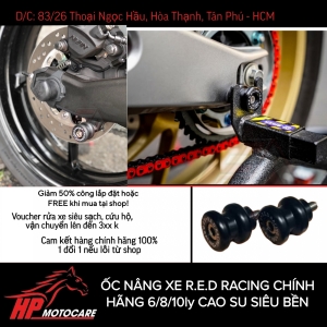 ỐC NÂNG XE R.E.D RACING CHÍNH HÃNG 6/8/10ly CAO SU SIÊU BỀN