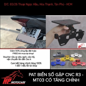 PAT BIỂN SỐ GẬP CNC R3 - MT03 CÓ TĂNG CHỈNH