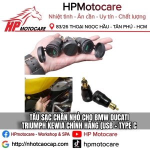 TẨU SẠC CHÂN NHỎ CHO BMW DUCATI TRIUMPH KEWIA CHÍNH HÃNG (USB + TYPE C)