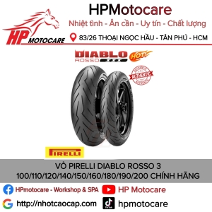 VỎ PIRELLI DIABLO ROSSO 3 100/110/120/140/150/160/180/190/200 CHÍNH HÃNG