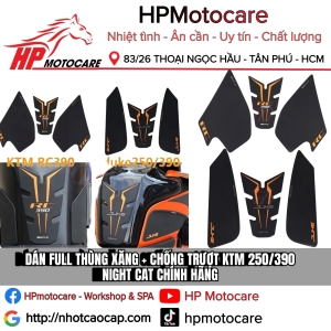 DÁN FULL THÙNG XĂNG + CHỐNG TRƯỢT KTM 250/390 NIGHT CAT CHÍNH HÃNG