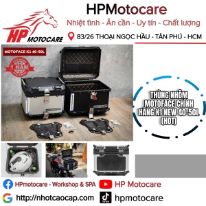 THÙNG NHÔM MOTOFACE CHÍNH HÃNG K1 NEW 40-50L (HOT)