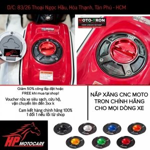 NẮP XĂNG CNC MOTO TRON CHÍNH HÃNG CHO MỌI DÒNG XE