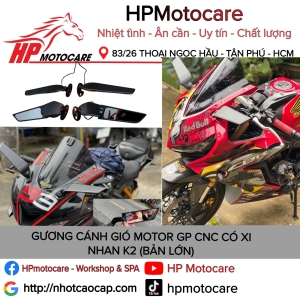 GƯƠNG CÁNH GIÓ MOTOR GP CNC CÓ XI NHAN K2 (BẢN LỚN) 