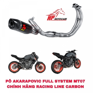 PÔ AKARAPOVIC FULL SYSTEM MT07 CHÍNH HÃNG RACING LINE CARBON