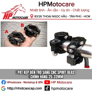 PAT KẸP ĐÈN TRỢ SÁNG CNC SPIRIT BEAST CHÍNH HÃNG 25-32MM