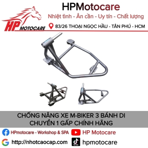 CHỐNG NÂNG XE M-BIKER 3 BÁNH DI CHUYỂN 1 GẤP CHÍNH HÃNG