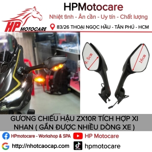 GƯƠNG CHIẾU HẬU ZX10R TÍCH HỢP XI NHAN ( GẮN ĐƯỢC NHIỀU DÒNG XE )