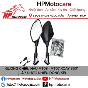 GƯƠNG CHIẾU HẬU MT03 - MT07 XOAY 360* ( LẮP ĐƯỢC NHIỀU DÒNG XE)