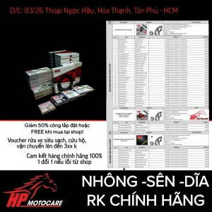 NHÔNG -SÊN -DĨA RK CHÍNH HÃNG