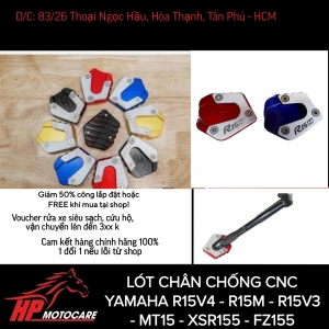 LÓT CHÂN CHỐNG CNC YAMAHA R15V4 - R15M - R15V3 - MT15 - XSR155 - FZ155