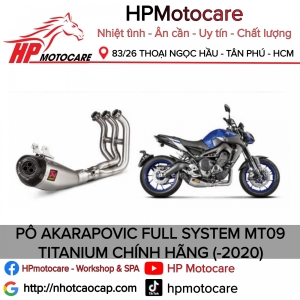 PÔ AKARAPOVIC FULL SYSTEM MT09 TITANIUM CHÍNH HÃNG (-2020)