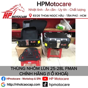 THÙNG NHÔM LÙN 25-28L FMAN CHÍNH HÃNG (1 Ổ KHOÁ)