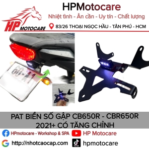 PAT BIỂN SỐ GẬP CB650R - CBR650R 2021+ CÓ TĂNG CHỈNH