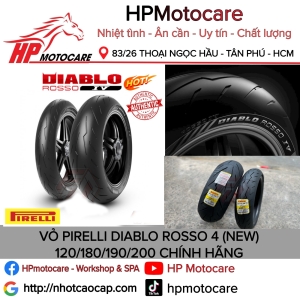 VỎ PIRELLI DIABLO ROSSO 4 (NEW) 120/180/190/200 CHÍNH HÃNG 