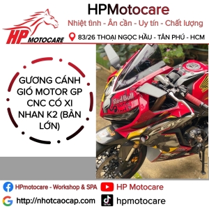 GƯƠNG CÁNH GIÓ MOTOR GP CNC CÓ XI NHAN K2 (BẢN LỚN)