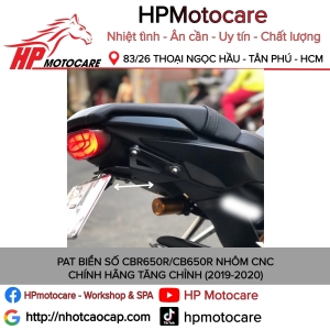 PAT BIỂN SỐ CBR650R/CB650R NHÔM CNC CHÍNH HÃNG TĂNG CHỈNH (2019-2020)