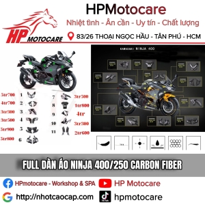 FULL DÀN ÁO NINJA 400/250 CARBON FIBER