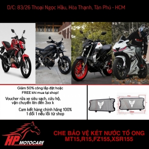 CHE BẢO VỆ KÉT NƯỚC TỔ ONG MT15 - R15V4/M - R15V3 - FZ155 - XSR155 LIMITED NEW 2021+ CHÍNH HÃNG (HÀNG NHẬP)