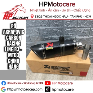 PÔ AKRAPOVIC CARBON RACING LINE R3 - MT03 CHÍNH HÃNG