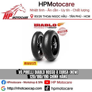 VỎ PIRELLI DIABLO ROSSO 4 CORSA (NEW) 120/180/190 CHÍNH HÃNG