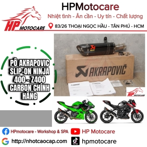 PÔ AKRAPOVIC SLIP-ON NINJA 400 - Z400 CARBON CHÍNH HÃNG