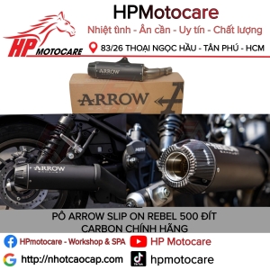 PÔ ARROW SLIP ON REBEL 500 ĐÍT CARBON CHÍNH HÃNG