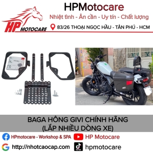 BAGA HÔNG GIVI CHÍNH HÃNG (LẮP NHIỀU DÒNG XE)