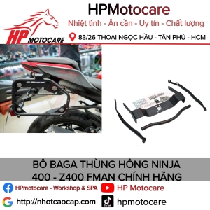 BỘ BAGA THÙNG HÔNG NINJA 400 - Z400 FMAN CHÍNH HÃNG